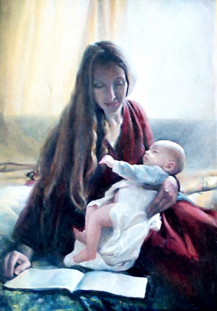 Мать и дитя. Дроздов С.А. Холст, масло, 63х92. 2004 г.